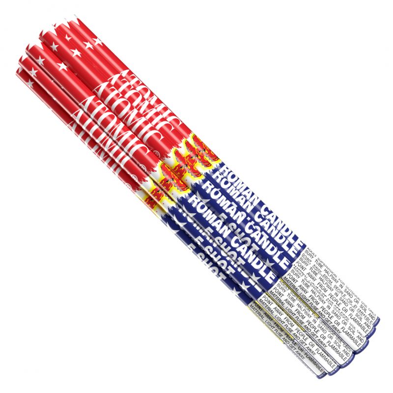 ATOMIC ROMAN CANDLE 5 SHOT